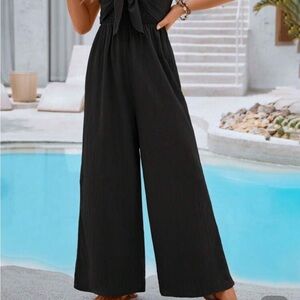 SHEIN Black Wide Leg Jumpsuit
